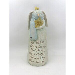 Vtg Foundations Enesco Karen Hahn Snowman Angel Light Up Star Psalms 14 with Box